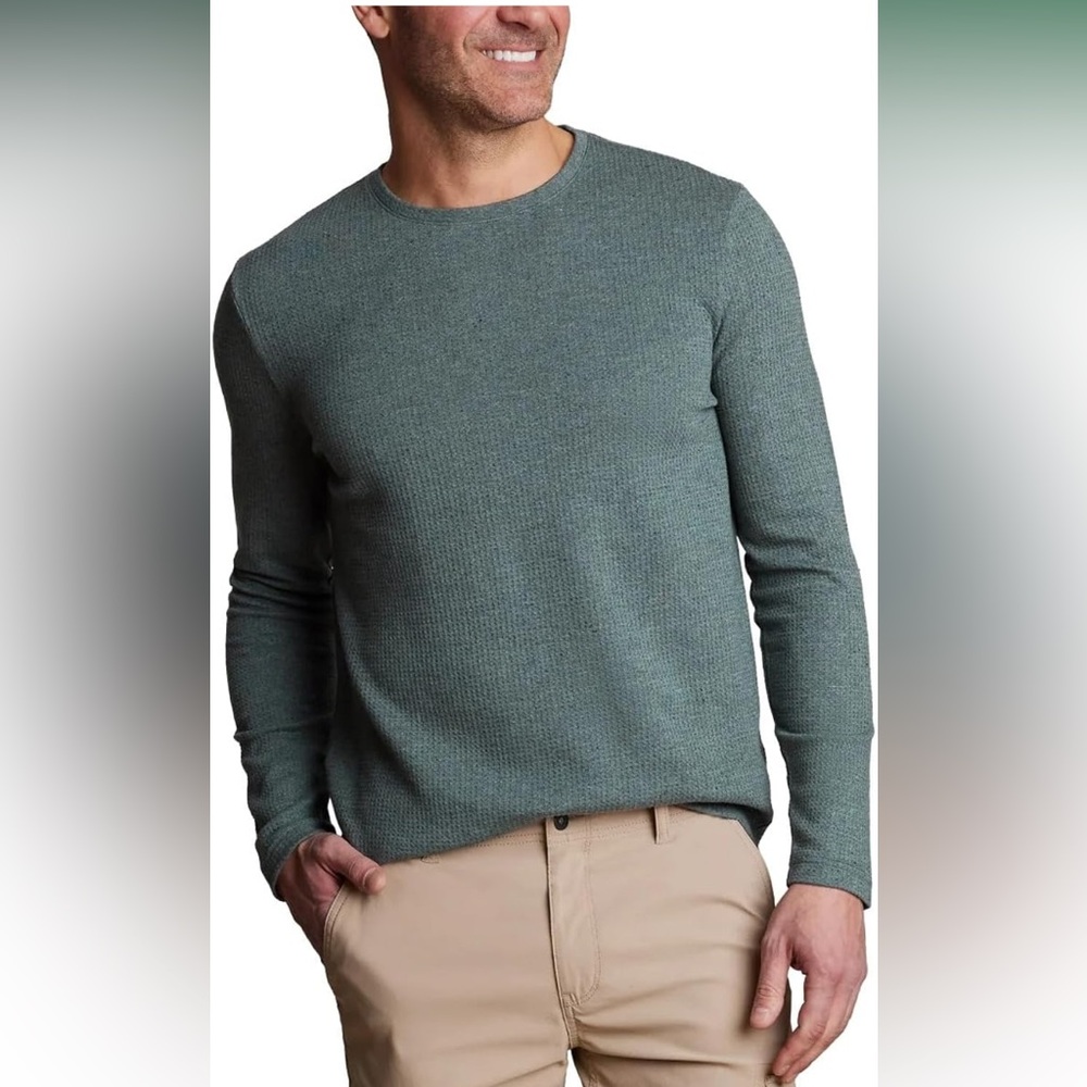 English Laundry Waffle Knit Shirt. Thermal Crewneck Men’s Sz-XL EUC